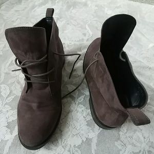 Franco Sarto grey lace up booties